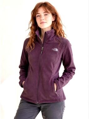 THE NORTH FACE Shastina Full Zip Fleece in Eggplant, Dark Purple Wine, S